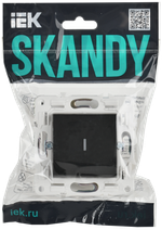 SKANDY Выключатель 1-клавишный проходной с индикацией 10А SK-V08Bl черный IEK
