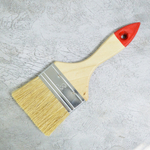 Кисть плоская 3" 75мм искусственная щетина, деревянная ручка