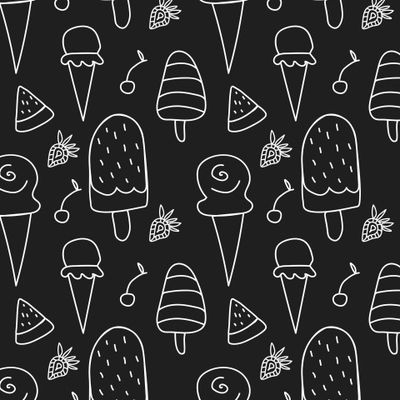 Бесшовный принт с мороженым