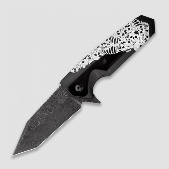 Складной нож HOGUE «Elishewitz EX-02» HG/34209DBKS c клинком из стали Damascus, рукоять ABS-пластик