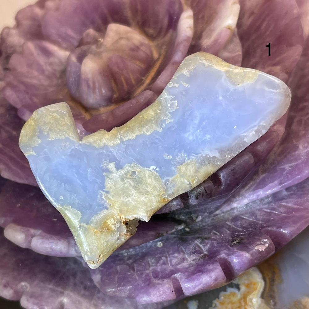 49473  Агат голубой Сапфирин Бусина срез 46-47мм