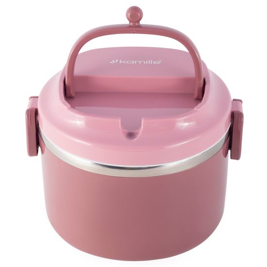 Ланч бокс 1000 мл. Kamille KM 2135 (пластик, нержавеющая сталь)