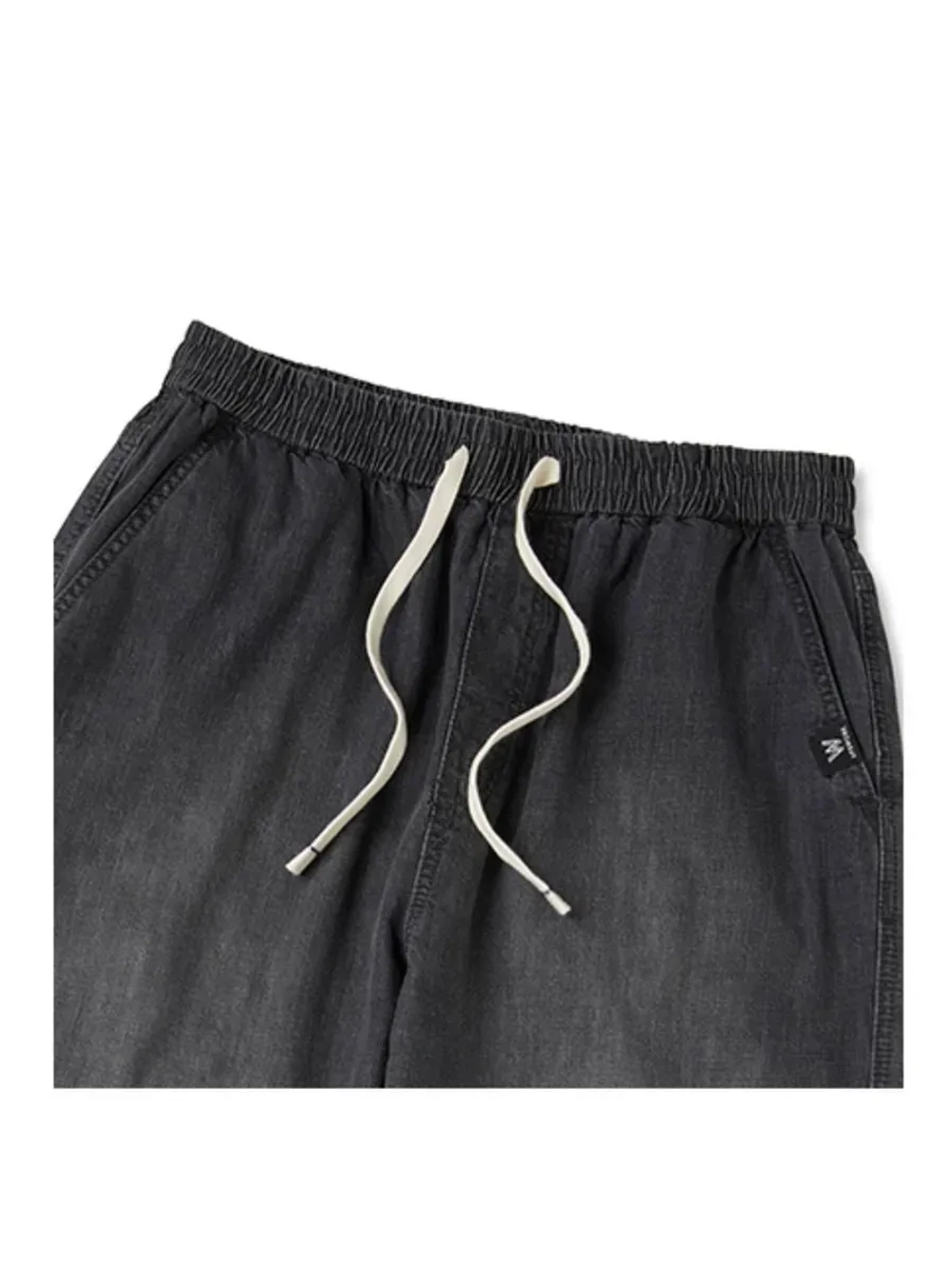 Джинсовые брюки со шнурком