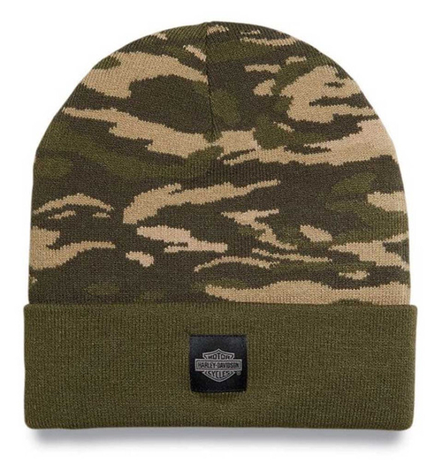 Шапка Camo Cuffed Beanie Harley-Davidson (Зеленая)
