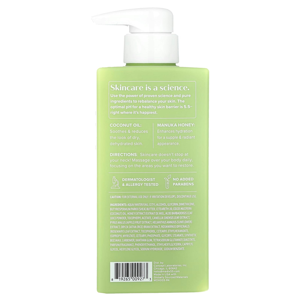 Medix 5.5, Крем для тела, кокосовое масло + мед манука, 444 мл (15 жидк. унц.)
