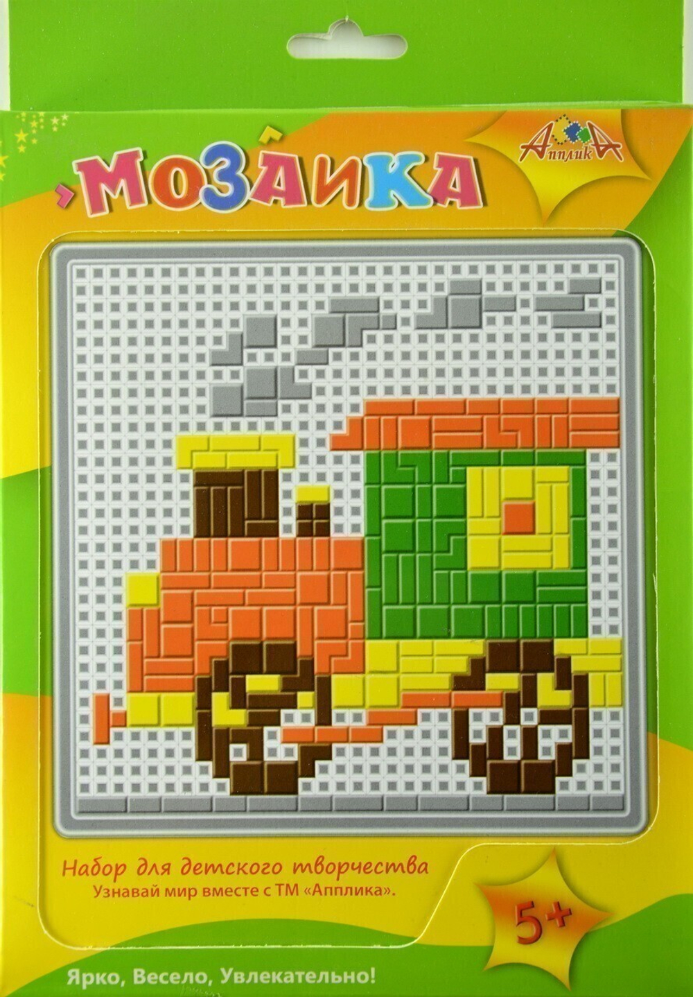 Набор д/творчества  МОЗАИКА пласт. А5 "Паровоз"