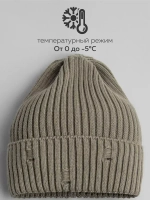 Шапка бини рваная и снуд осенняя