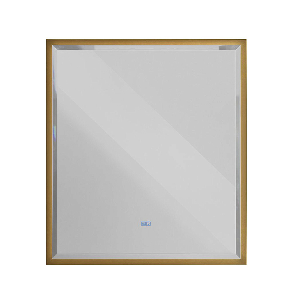 Зеркало Cezares INTERNI 80х90 CZR-SPC-INT-800-900-LED-TCH-WARM-BORO брашированное золото