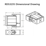 Сервопривод RDS3225, 25 кг*см, 270 градусов для роботов
