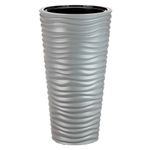 Кашпо Дюна 42л d340мм h630мм со вставкой, серый