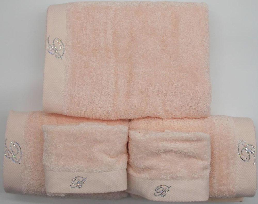 Набор полотенец  5шт Blumarine Benessere 02 pink нежно-розовый