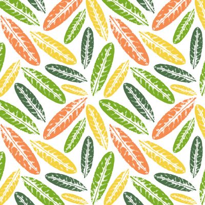 Отпечатки овальных колючих листьев. Осень