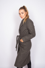 Удлиненное пальто из кашемира с поясом интернет магазин