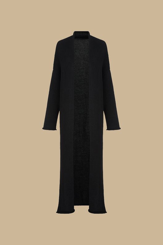 Вязаное пальто ручной работы черное / Bohemian Lovers