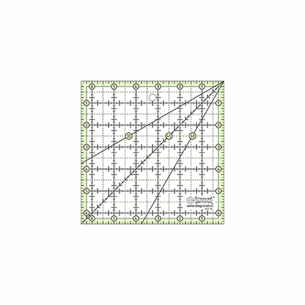 Линейка для пэчворка в дюймах, 6 ½ х 6 ½" (арт. D12-S)