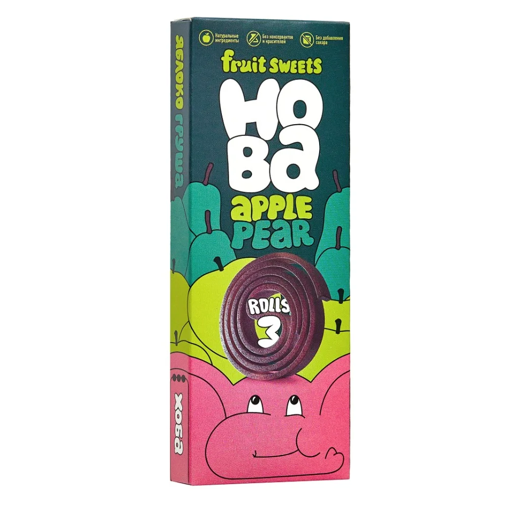 Конфета фруктовая Хоба Яблоко 30 гр