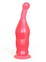 Розовый анальный стимулятор на присоске - 16,5 см. (Цвет: розовый)