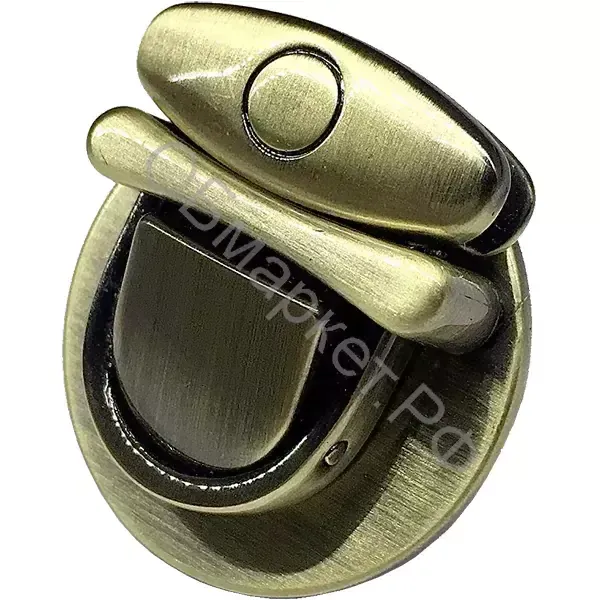 Замок для сумок 2-4 (30*33), античная бронза