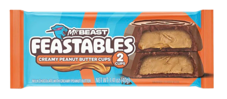 Mr. Beast Peanut Butter Cups (Шоколадные капсы с арахисовым маслом) 40г (24)*9