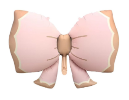 К Фигура бант розовый сатин 80 см.