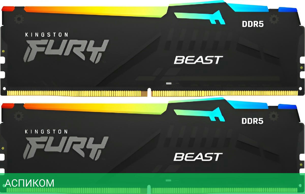 Оперативная память Kingston Fury Beast RGB 2x16GB DDR5 (KF560C30BBEAK2-32)