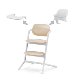 Стульчик для кормления Cybex Lemo 4 в 1 с мягкими чехлами Comfort Inlay Sand White/Suede Grey