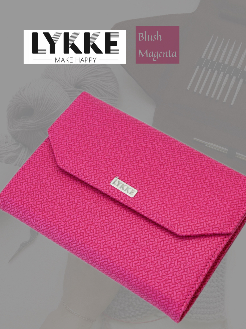 Набор укороченных съемных спиц 7 см 9 пар Blush Magenta Lykke