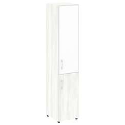 Yalta Шкаф узкий LT.SU-1.2 R (R) white Снежная Патина/Стекло White 400*450*1987