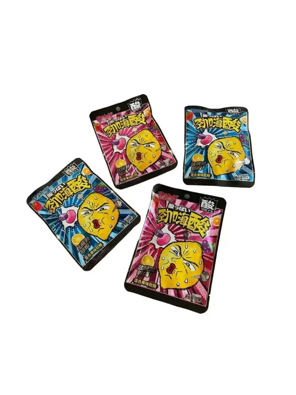 Кислая жевательная конфета Фруктовое ассорти 25 г * 20 шт