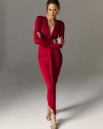 Платье Bilberry с узлом, Красный