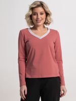 Блуза с кантом Либерти (терракотовая) Б15263-50М LT Collection