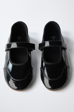 ZARA СПОРТИВНЫЕ БАЛЕТКИ, ЧЕРНЫЙ