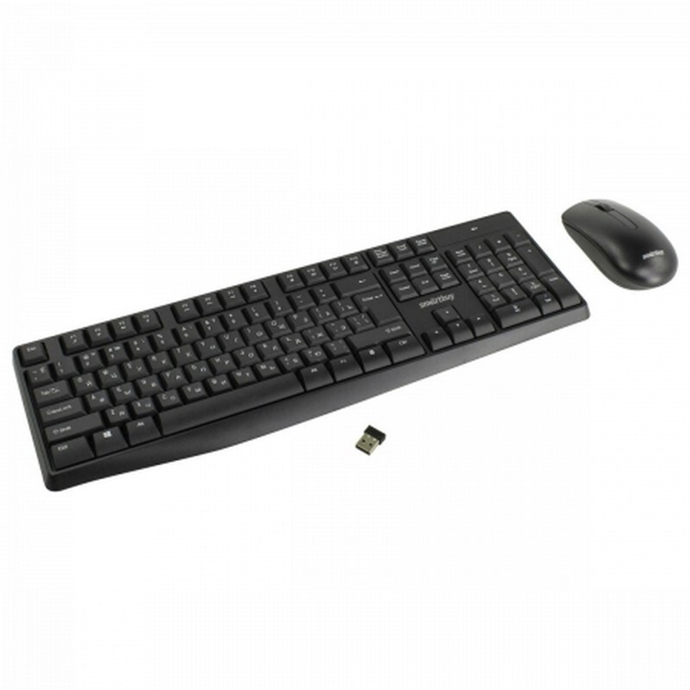 Беспроводной комплект клавиатура+мышь мультимедийный Smartbuy ONE 207295AG черный (SBC-207295AG-K)