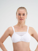 Бюстгальтер ортопедический после мастэктомии с манишкой Amoena Dana без косточек, белый, 70B