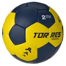 Мяч ганд. TORRES Training, H32452, р.2, ПУ, 4 подкл. слоя, руч. сшивка, мультиколор