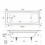 Ванна чугунная Delice REPOS Comfort DLR220508-AS 170x70 белая
