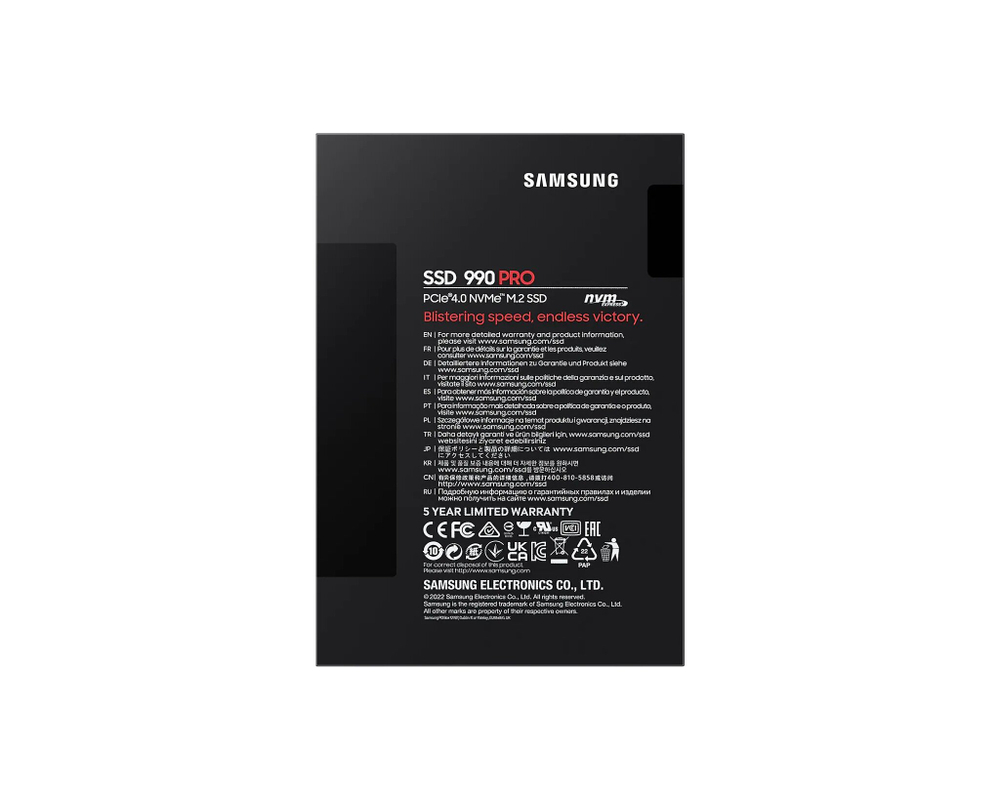 Твердотельный накопитель Samsung SSD 990 PRO 2 Tb M.2 7450 Mb/s (MZ-V9P2T0BW)