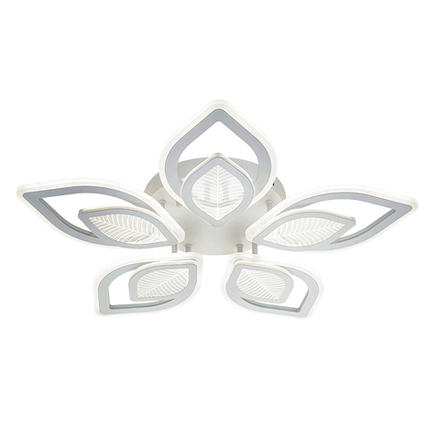 Потолочный светодиодный светильник 130Вт, 9758Лм, 3000-6500К, Ra>80, плавная регулировка мощности, изменение цветовой температуры, ночник, пульт, металл/акрил, белый