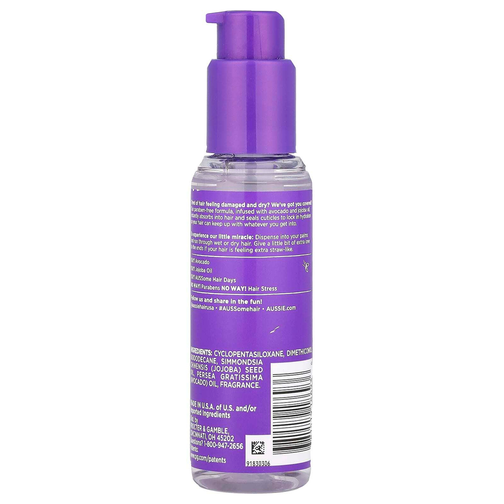 Aussie, Miracle Moist, масло для интенсивного увлажнения с маслом авокадо и жожоба, 95 мл (3,2 жидк. унц.)