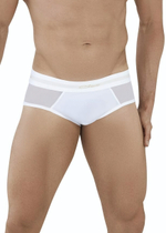 Белые мужские трусы-тонги с сетчатыми вставками Berna Thong (Размер: L) (Цвет: белый)