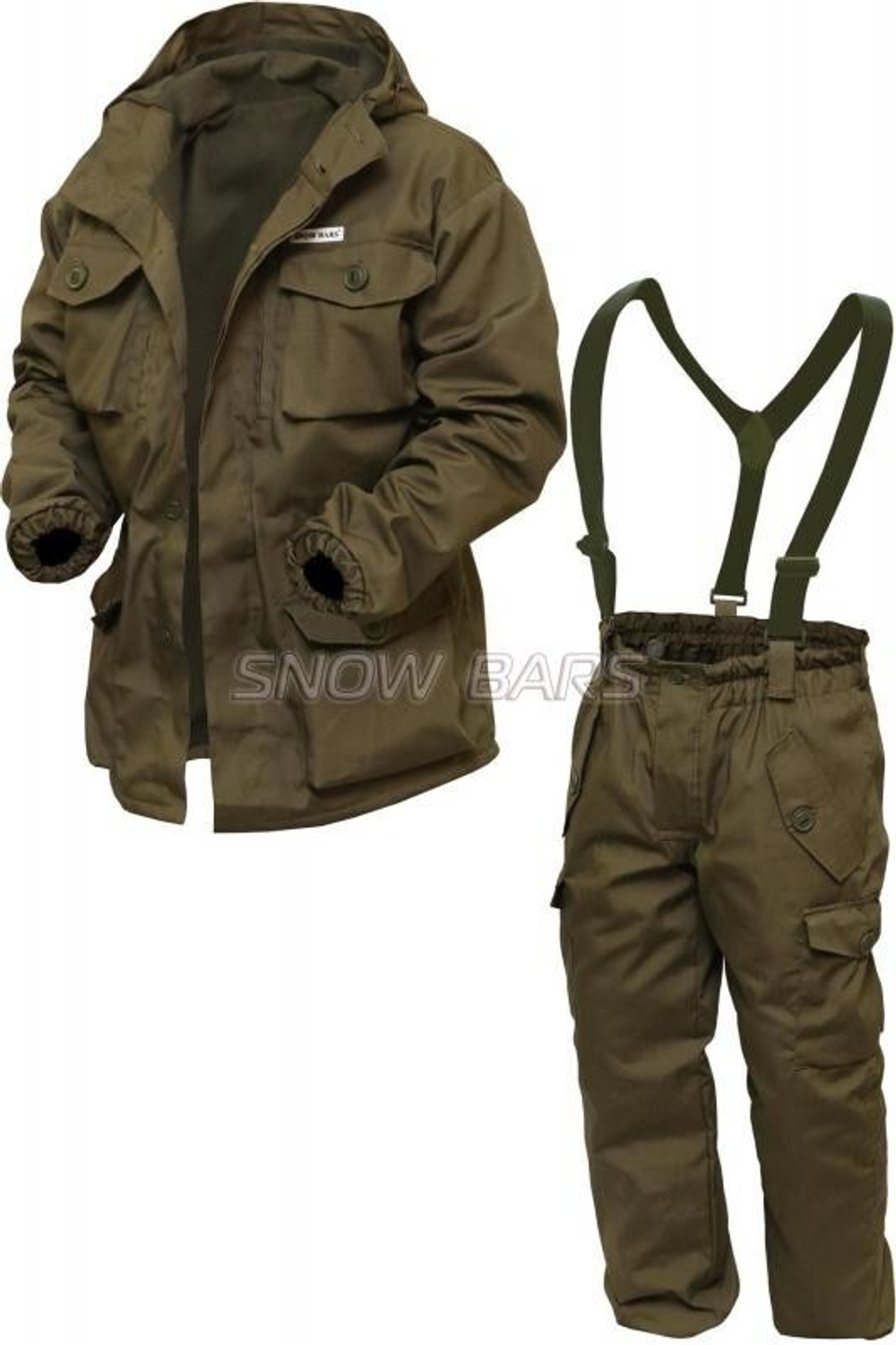 Костюм Дельта+флис рипстоп Хаки Snow Bars