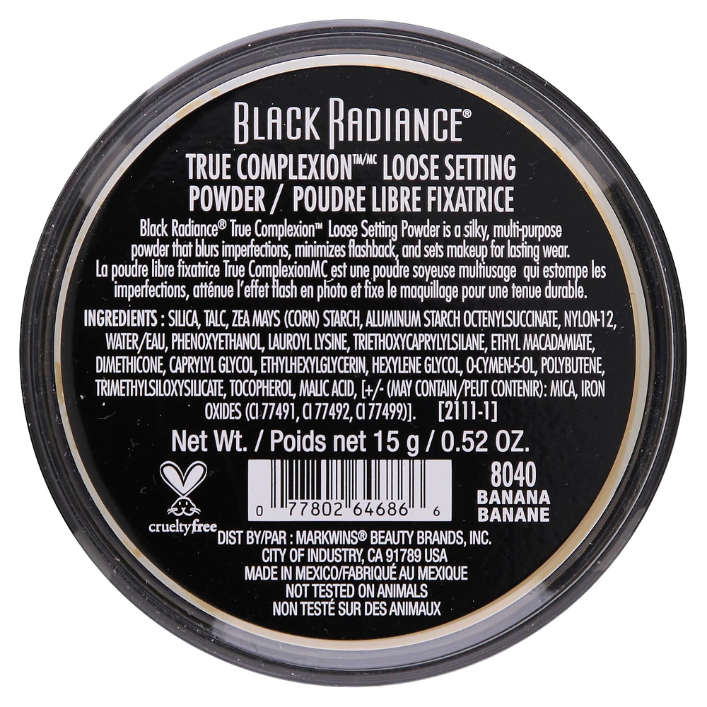 Black Radiance, True Complexion, рассыпчатая пудра, 8040 банан, 15 г (0,52 унции)