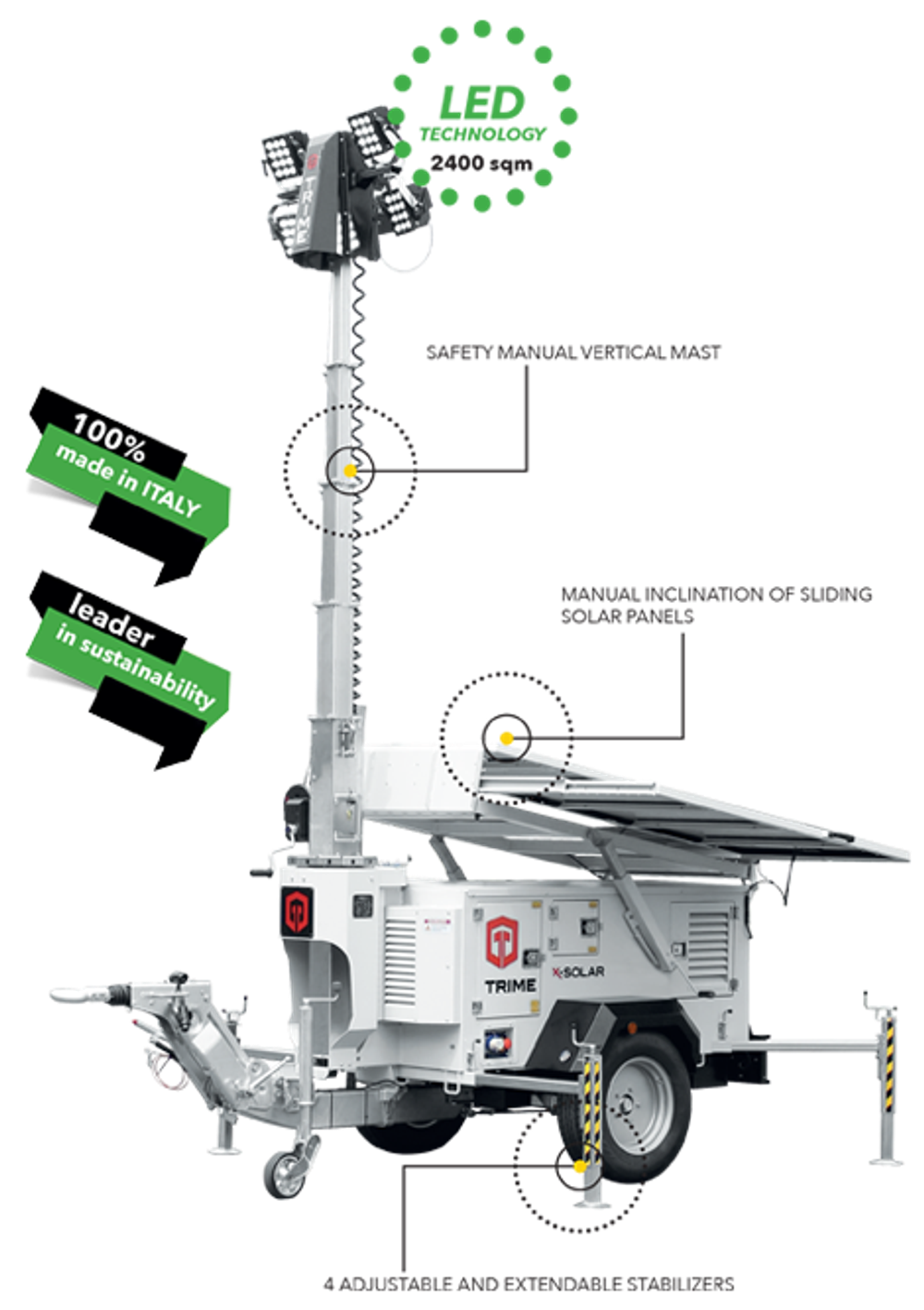 TRIME X-SOLAR осветительная мачта на солнечных батареях