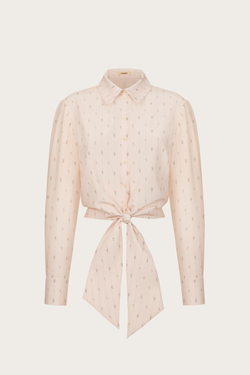 БЛУЗА ИЗ ШЕЛКА С ЗАВЯЗКАМИ