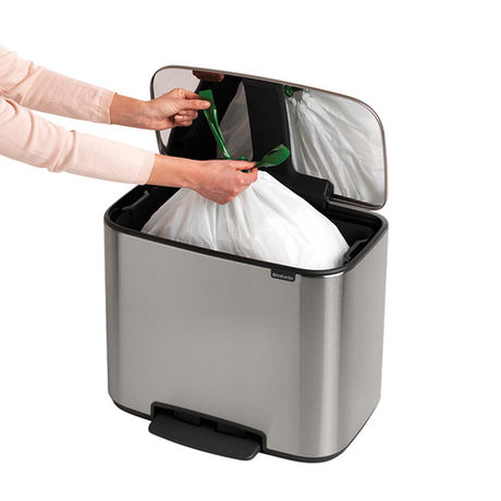 Мусорный бак Bo Pedal Bin 36л Brabantia Стальной матовый Fingerprint Proof