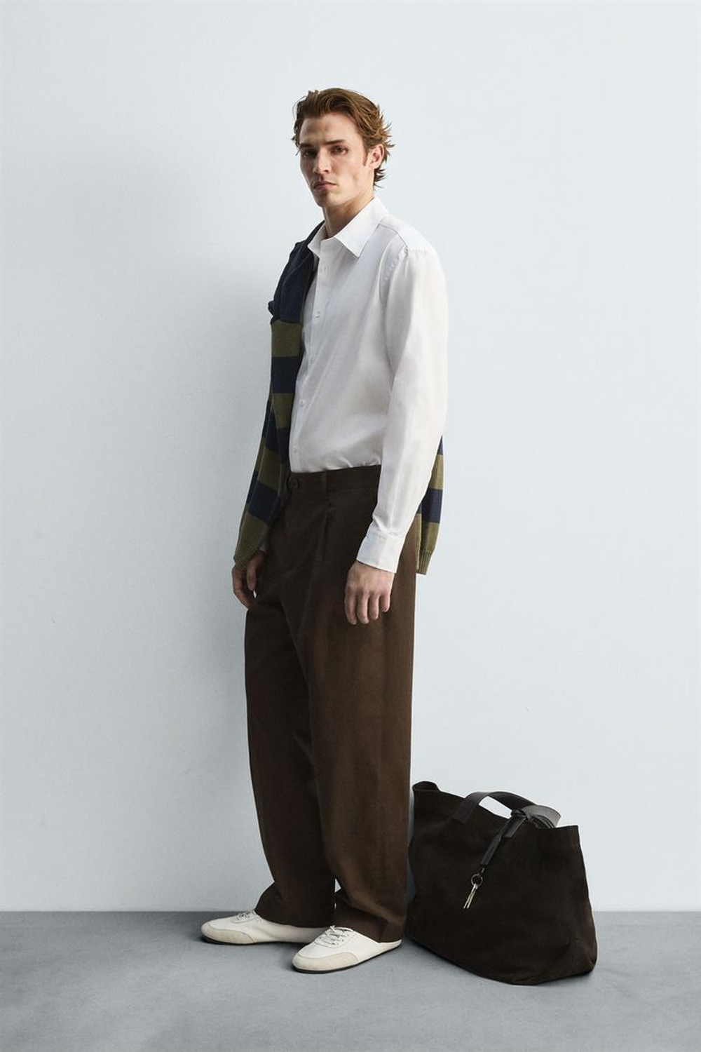 ZARA РУБАШКА КЛАССИЧЕСКОГО КРОЯ, БЕЛЫЙ