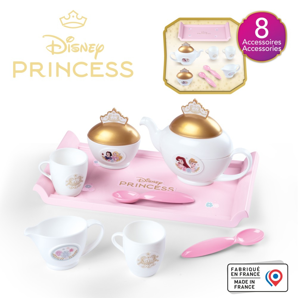 Набор Smoby Disney Princess 312511 поднос с посудой и 8 аксессуарами для сюжетной игры от 3 лет — фото 4