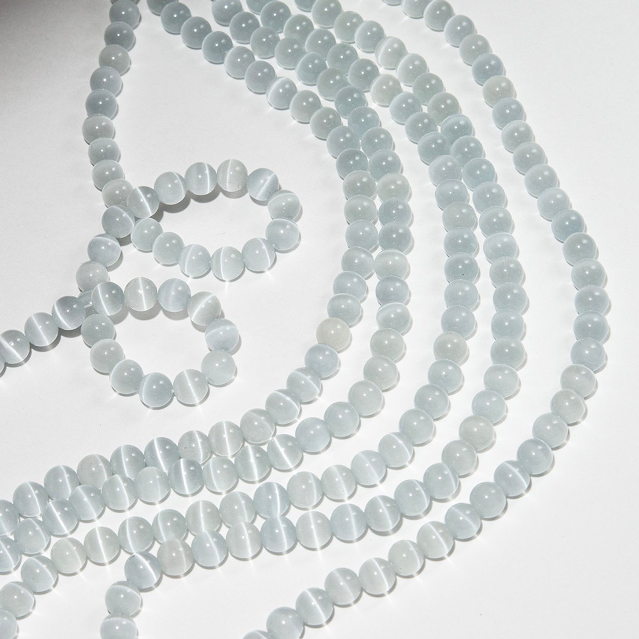 Селенит "Иней" (имитация), шар, 8мм