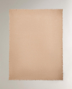 Zara Home - Шерстяной плед, бежевый, 200x300 см