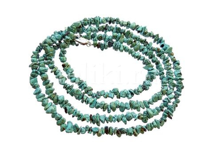бусы длинные из натуральной бирюзы